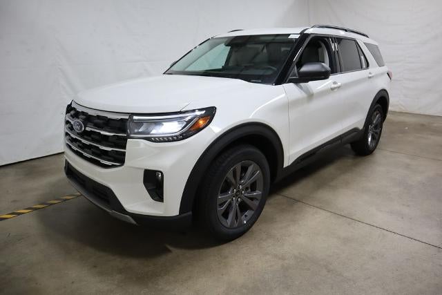 2026 Ford Explorer Active in Star White Metallic Tri Coat — front three-quarter view