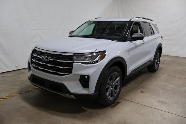 2026 Ford Explorer Active in White Metallic — front three-quarter view