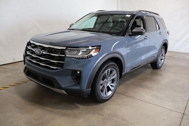 2026 Ford Explorer Active Demo in Vapor Blue Metallic — front three-quarter view