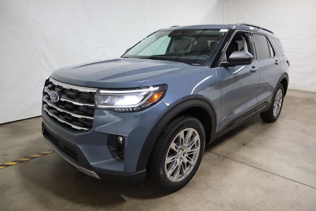 2026 Ford Explorer Active Demo in Vapor Blue Metallic — front three-quarter view