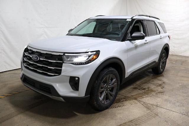 2026 Ford Explorer Active Demo in Space White Metallic — front three-quarter view