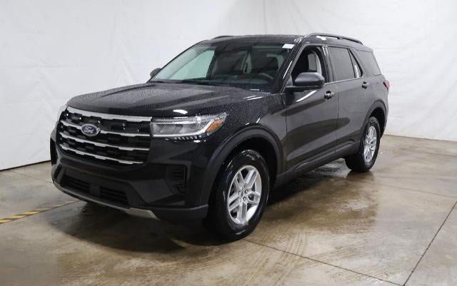 2026 Ford Explorer Active Demo in Agate Black Metallic — front three-quarter view