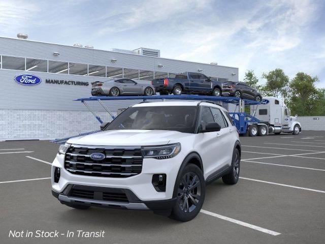 2026 Ford Explorer Active in Star White Metallic Tri Coat — front three-quarter view