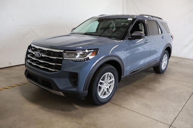 2026 Ford Explorer Active in Vapor Blue Metallic — front three-quarter view
