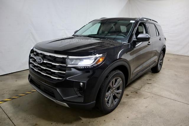 2026 Ford Explorer Active Demo in Agate Black Metallic — front three-quarter view