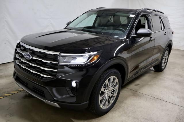 2026 Ford Explorer Active Demo in Agate Black Metallic — front three-quarter view