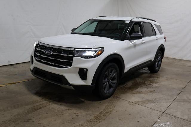 2026 Ford Explorer Active in White Metallic — front three-quarter view