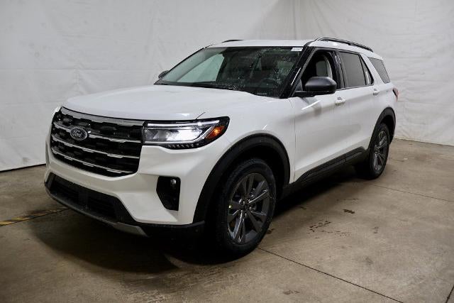 2026 Ford Explorer Active in Star White Metallic Tri Coat — front three-quarter view