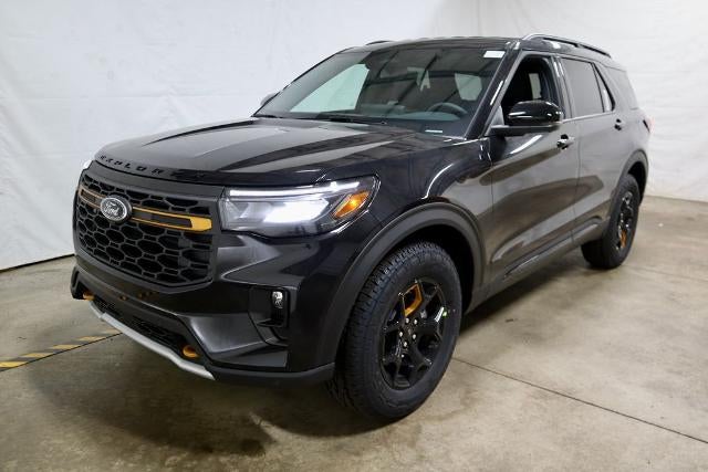 2026 Ford Explorer Tremor in Agate Black Metallic — front three-quarter view