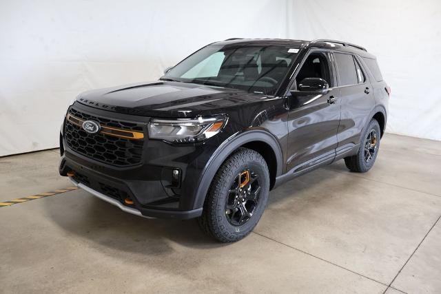 2026 Ford Explorer Tremor in Agate Black Metallic — front three-quarter view