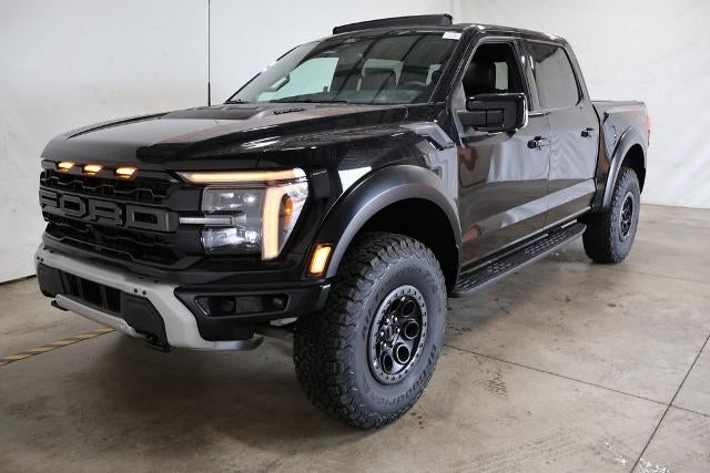 2026 Ford F-150 Raptor in Agate Black Metallic — front three-quarter view