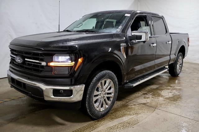 2026 Ford F-150 XLT in Agate Black Metallic — front three-quarter view