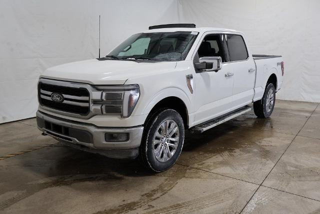 2026 Ford F-150 Lariat in Star White Metallic Tri Coat — front three-quarter view