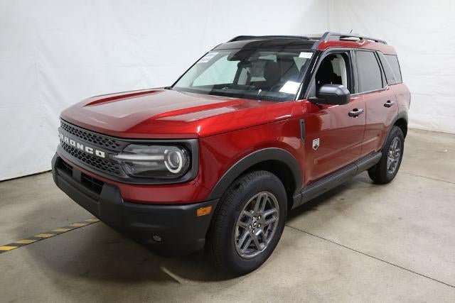 2025 Ford Bronco Sport Big Bend Demo in Ruby Red Metallic Tinted Clearcoat — front three-quarter view