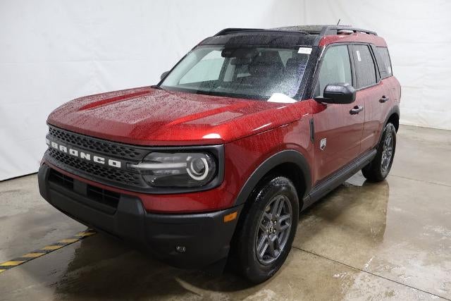 2025 Ford Bronco Sport Big Bend Demo in Ruby Red Metallic Tinted Clearcoat — front three-quarter view