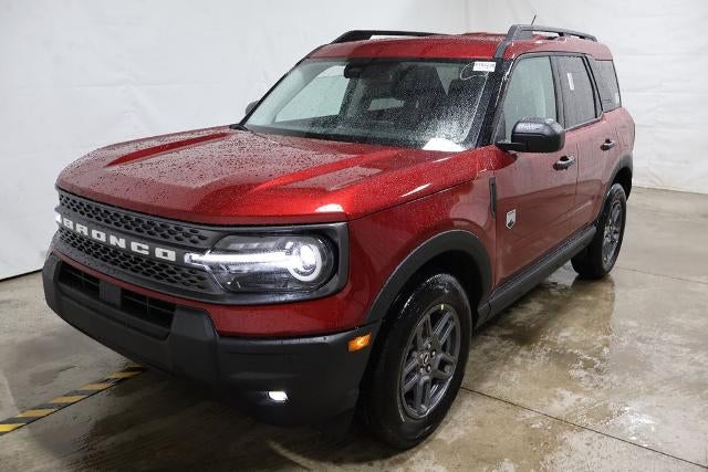 2025 Ford Bronco Sport Big Bend Demo in Ruby Red Metallic Tinted Clearcoat — front three-quarter view