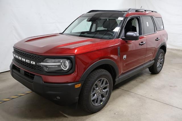 2026 Ford Bronco Sport Big Bend Demo in Ruby Red Metallic Tinted Clearcoat — front three-quarter view