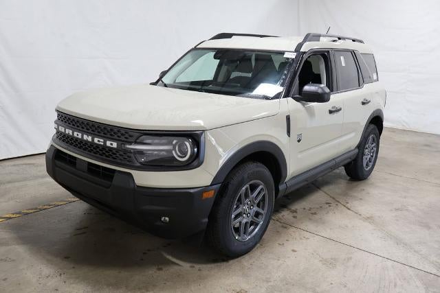 2025 Ford Bronco Sport Big Bend Demo in Desert Sand — front three-quarter view