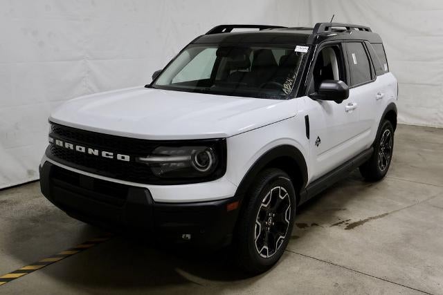 2025 Ford Bronco Sport Outer Banks Demo in Oxford White — front three-quarter view
