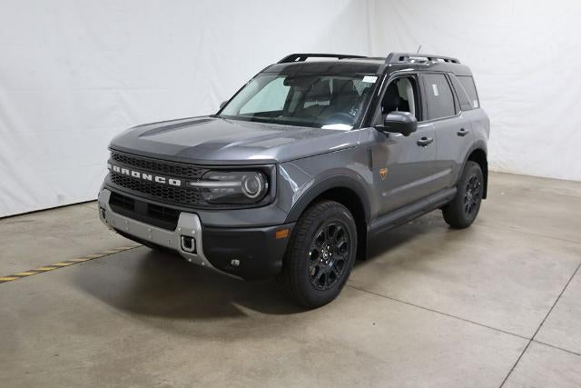 2026 Ford Bronco Sport Badlands Demo in Gray Metallic — front three-quarter view