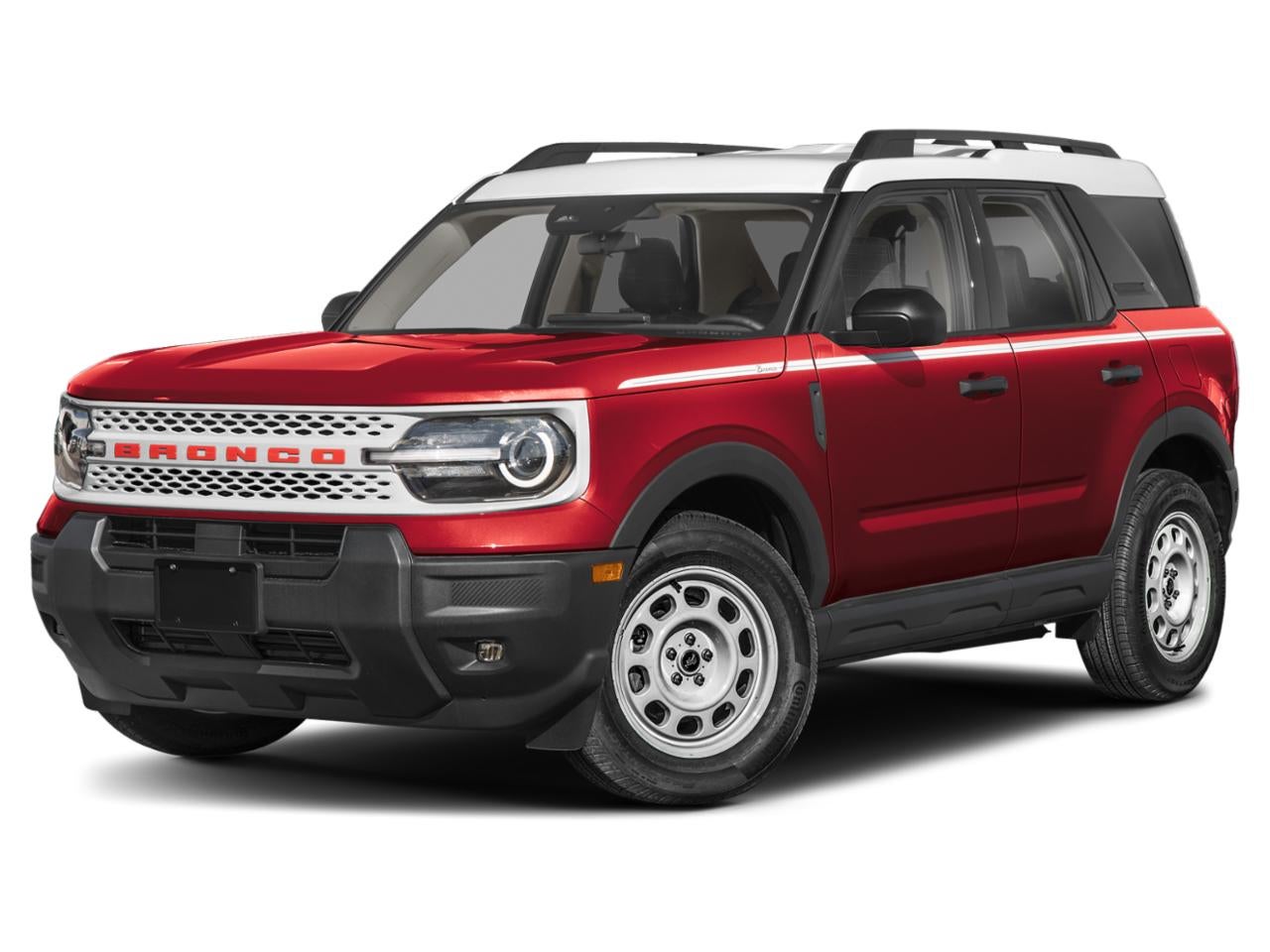 2025 Ford Bronco Sport Heritage in Ruby Red Metallic Tinted Clearcoat — front three-quarter view