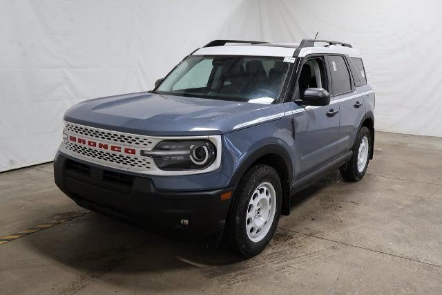 2026 Ford Bronco Sport Heritage in Azure Gray Metallic Tri Coat — front three-quarter view