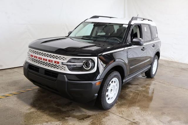 2025 Ford Bronco Sport Heritage Demo in Shadow Black — front three-quarter view