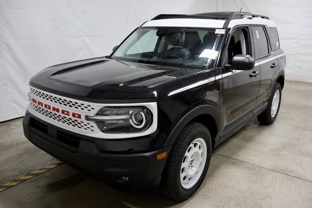 2025 Ford Bronco Sport Heritage Demo in Shadow Black — front three-quarter view