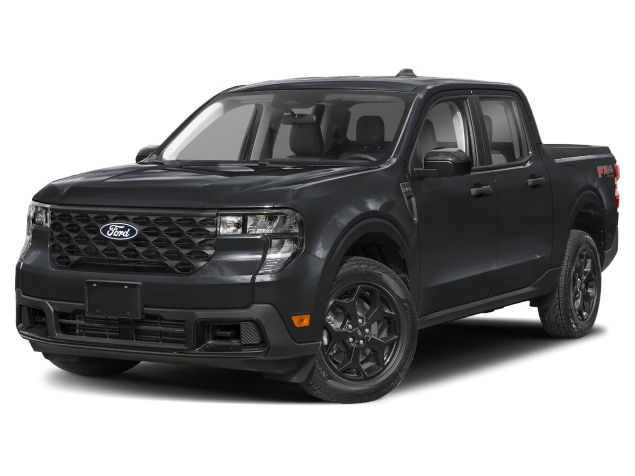 2025 Ford Maverick XLT in Shadow Black — front three-quarter view
