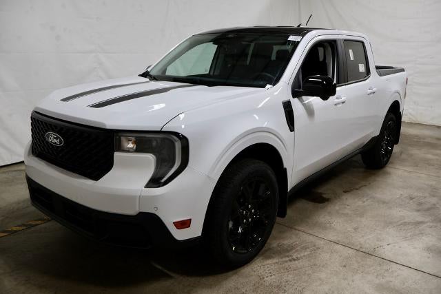 2026 Ford Maverick Lariat in Oxford White — front three-quarter view