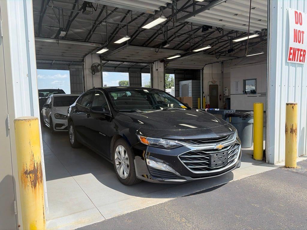 2023 Chevrolet Malibu LT in Mosaic Black Metallic — front three-quarter view