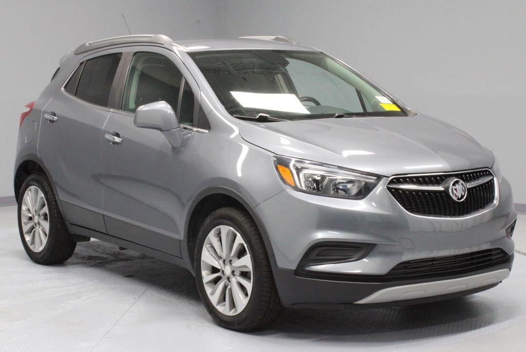 2020 Buick Encore Preferred in Satin Steel Metallic — front three-quarter view
