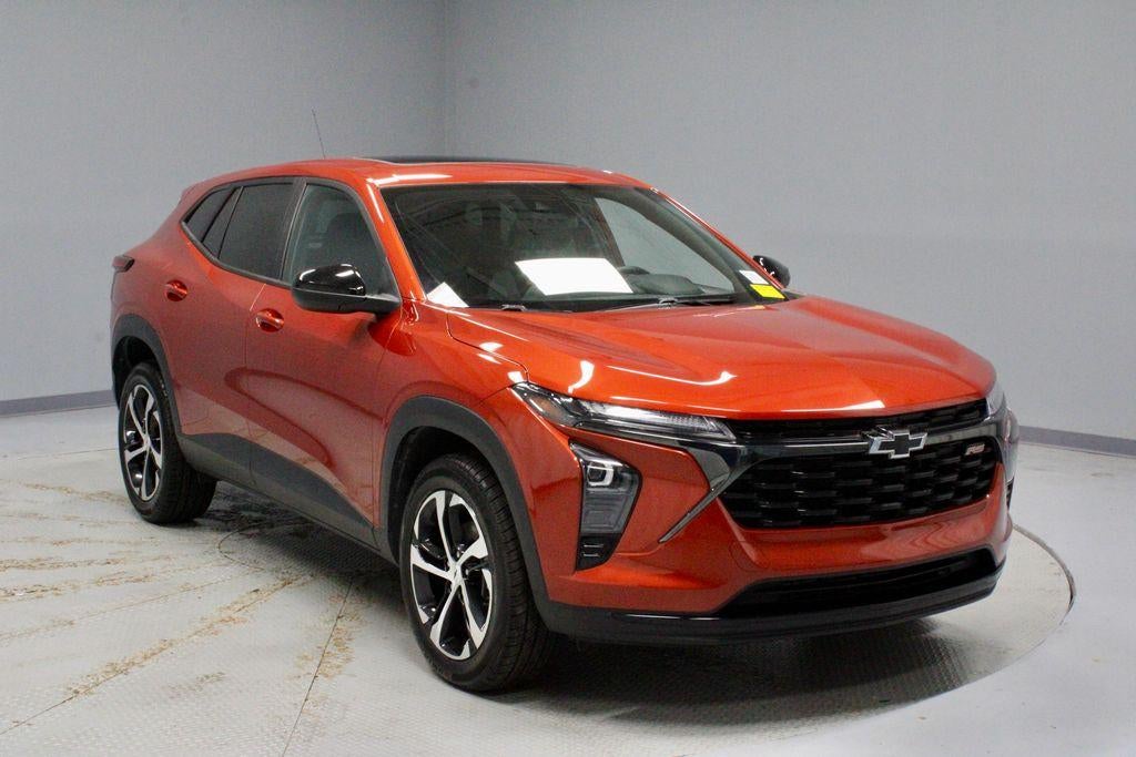 2024 Chevrolet Trax 1RS in Cayenne Orange Metallic — front three-quarter view