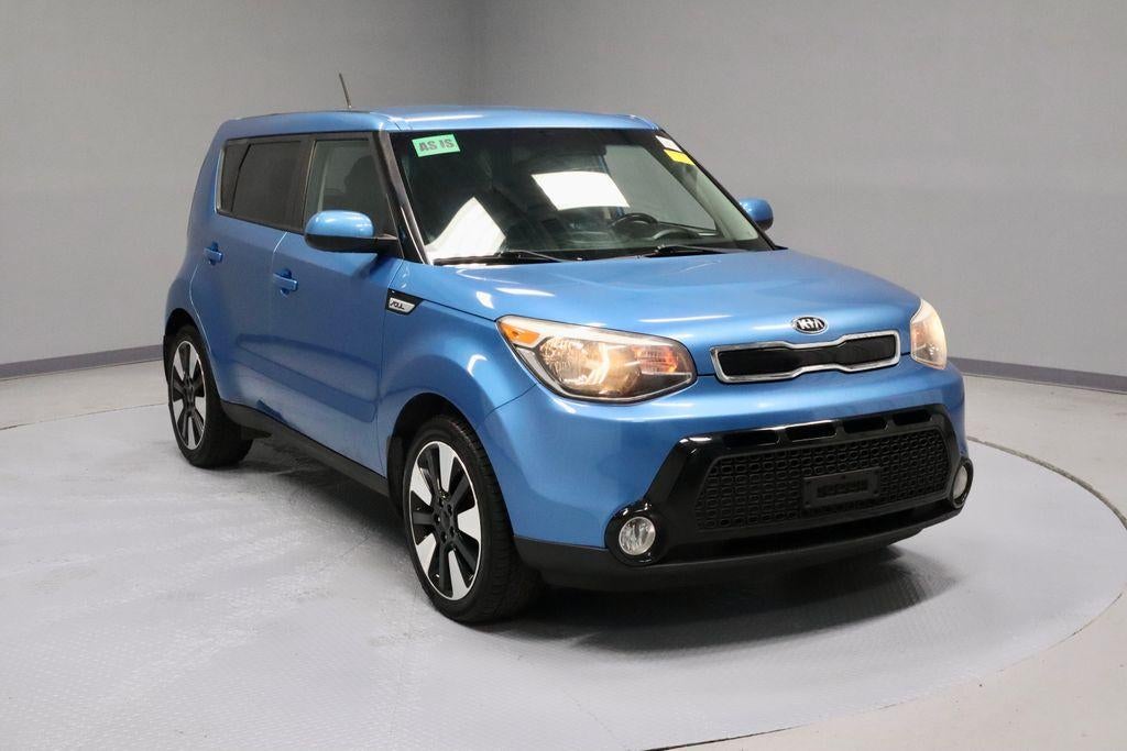 2016 Kia Soul + in Caribbean Blue — front three-quarter view