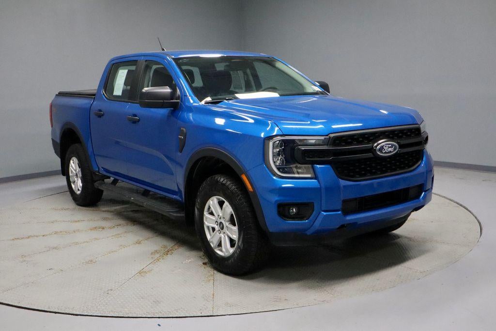 2025 Ford Ranger XL 4WD SuperCrew 5' Box in Velocity Blue Metallic — front three-quarter view