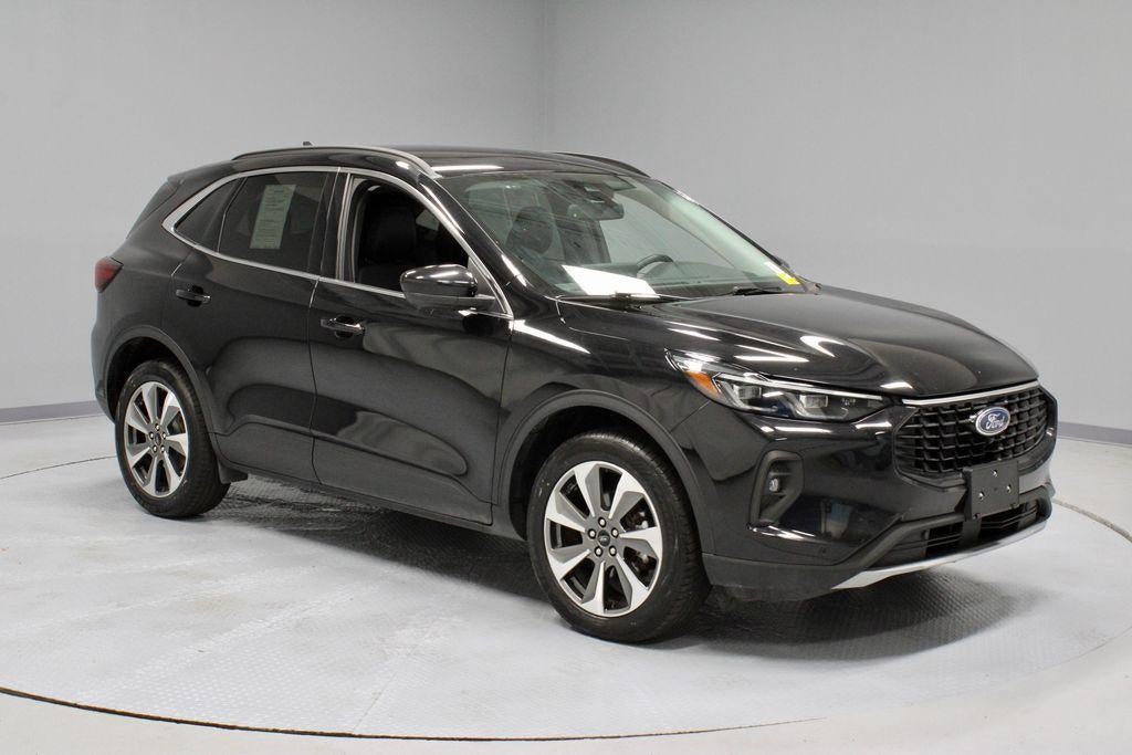 2024 Ford Escape Platinum in Agate Black Metallic — front three-quarter view