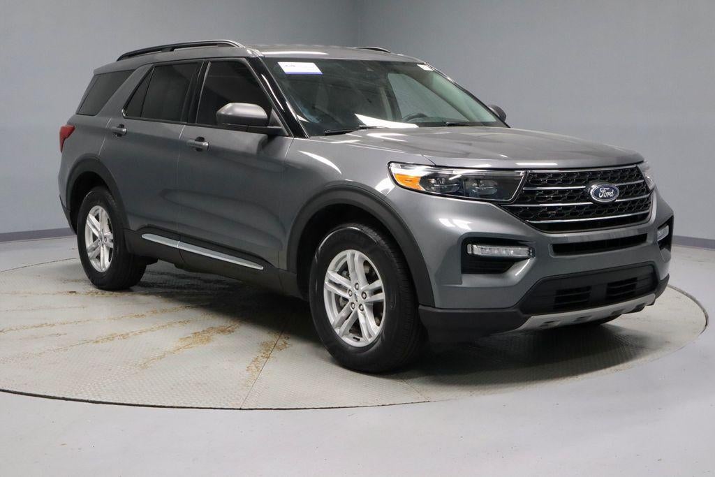 2024 Ford Explorer XLT in Carbonized Gray Metallic — front three-quarter view