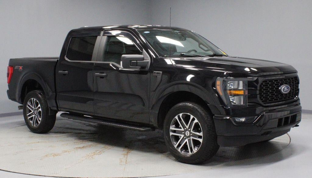 2023 Ford F-150 XL in Agate Black Metallic — front three-quarter view