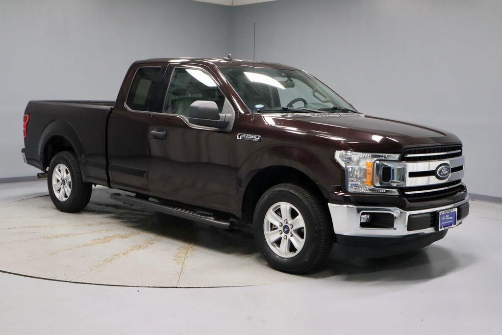2019 Ford F-150 XLT in Magma Red Metallic — front three-quarter view