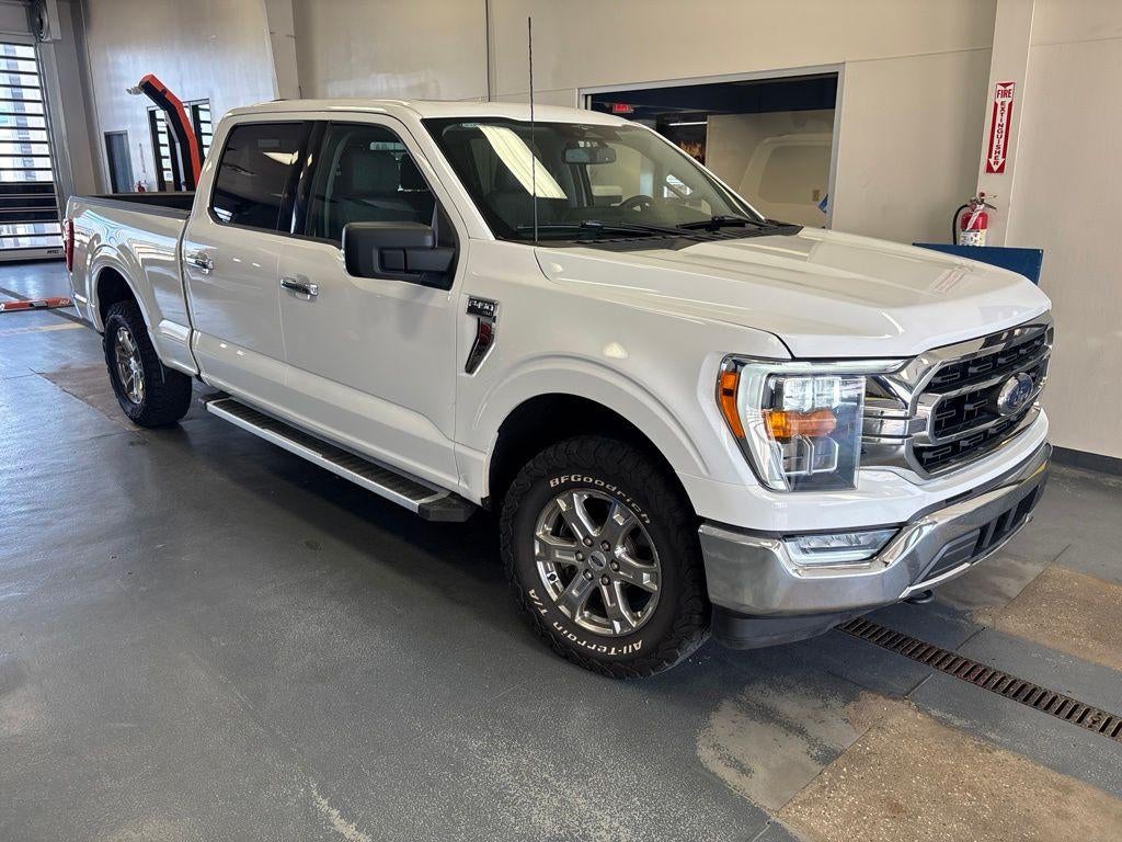 2023 Ford F-150 XLT in Oxford White — front three-quarter view