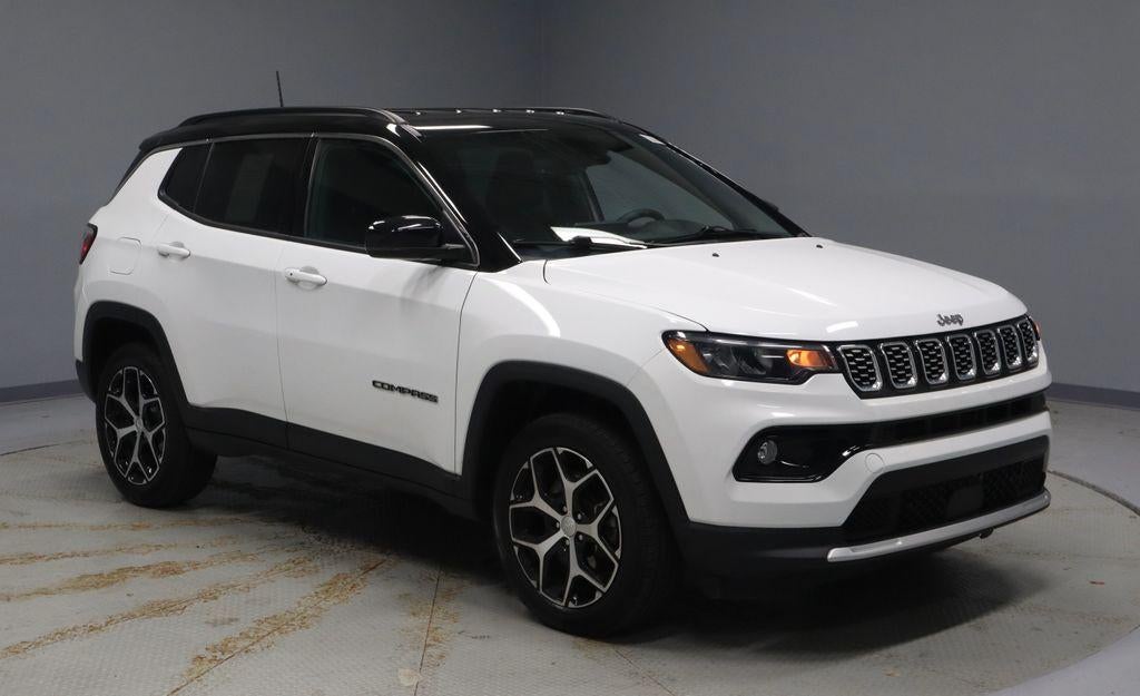 2024 Jeep Compass Limited in Bright White Clearcoat — front three-quarter view
