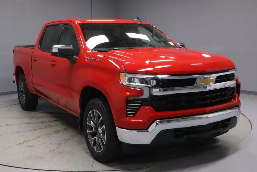 2023 Chevrolet Silverado 1500 LT in Red Hot — front three-quarter view