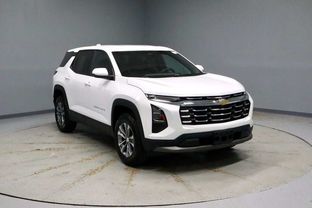 2025 Chevrolet Equinox LT in Summit White — front three-quarter view