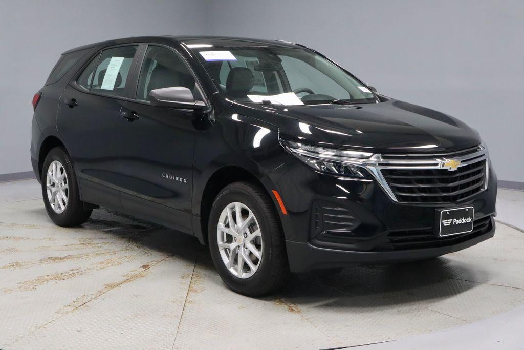 2024 Chevrolet Equinox LS in Mosaic Black Metallic — front three-quarter view