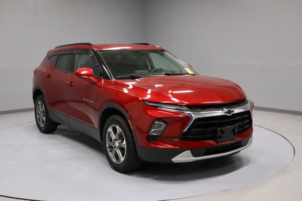 2023 Chevrolet Blazer LT in Radiant Red Tintcoat — front three-quarter view