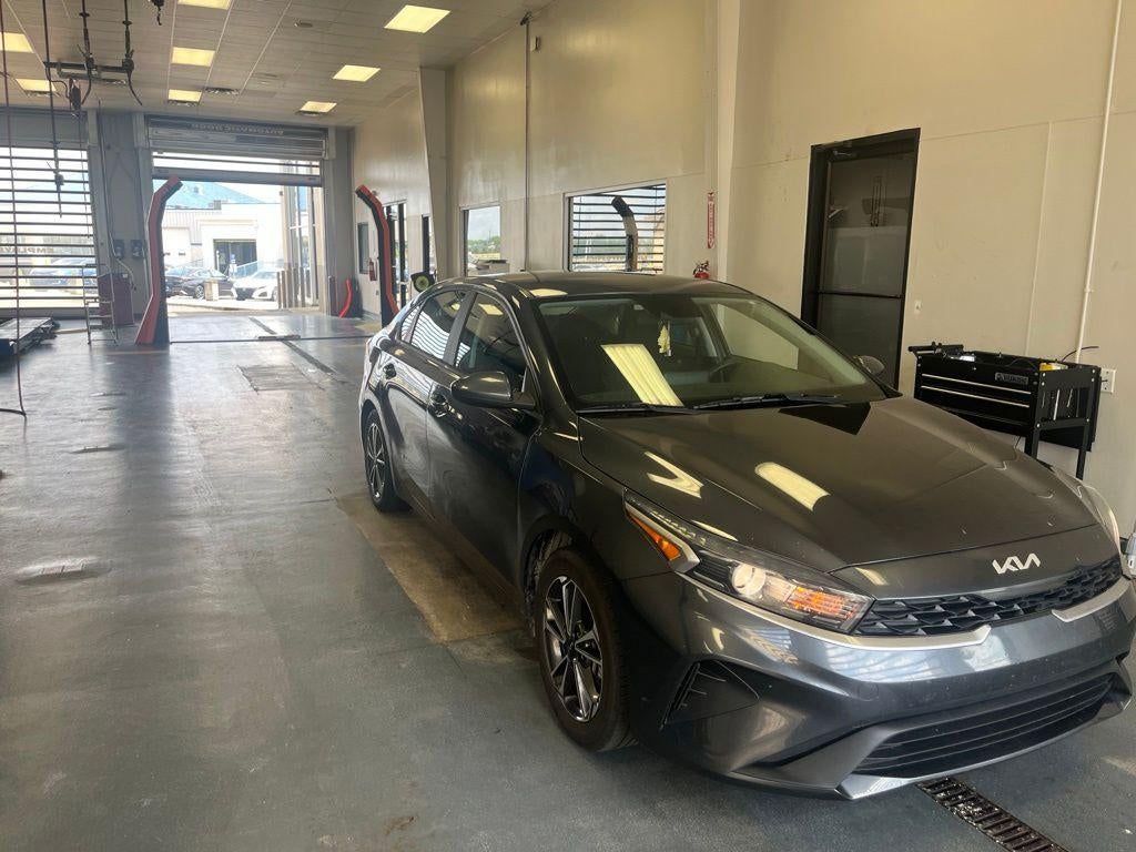 2022 Kia Forte LXS in Gravity Gray — front three-quarter view