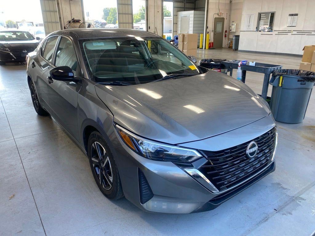 2024 Nissan Sentra SV in Gun Metallic — front three-quarter view