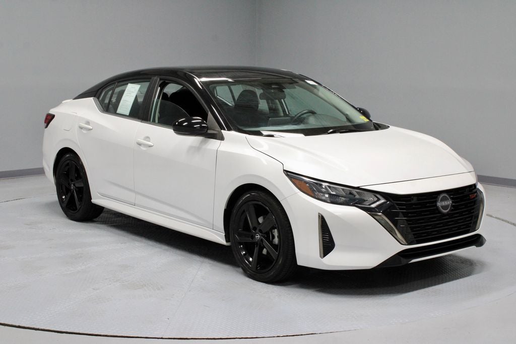 2024 Nissan Sentra SR in White — front three-quarter view