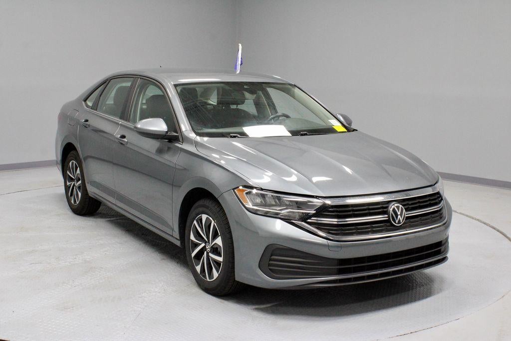 2024 Volkswagen Jetta 1.5T S in Platinum Gray Metallic — front three-quarter view