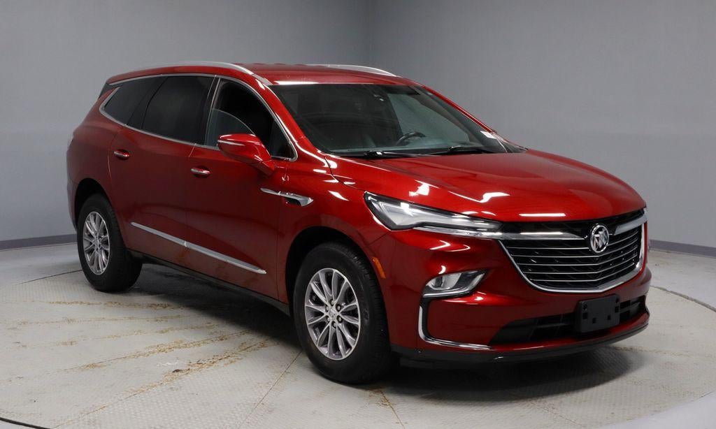 2024 Buick Enclave Premium Group in Cherry Red Tintcoat — front three-quarter view